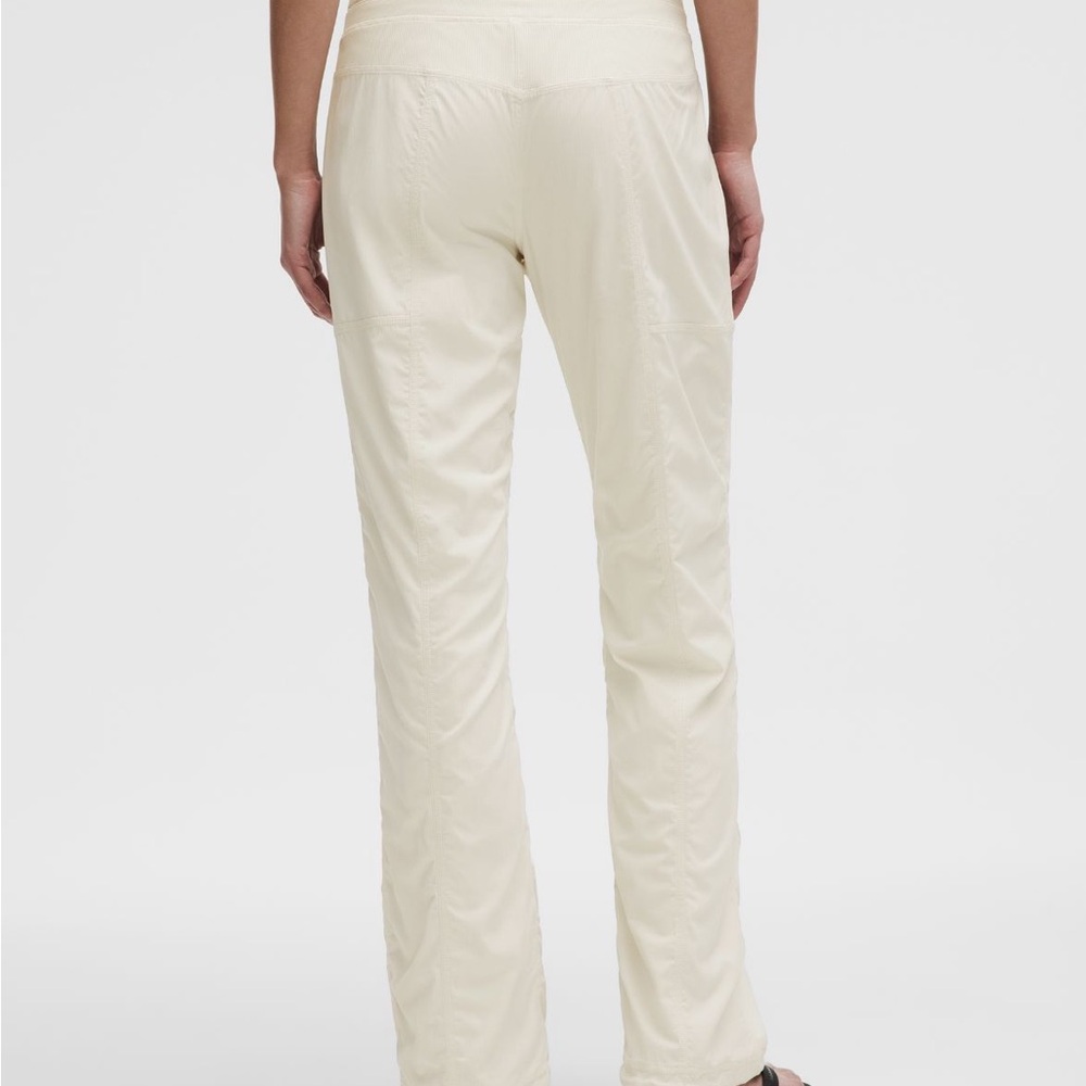 Women's Cream Drawstring Pants - Picture 2 of 5